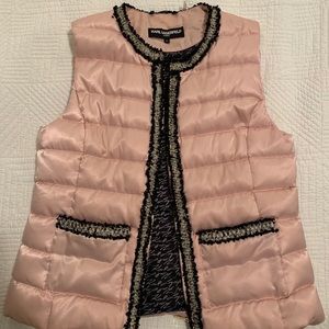 Karl Lagerfield tweed lined puffer vest- Sz M
